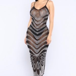 Fashion Nova Rhinestone Dress.